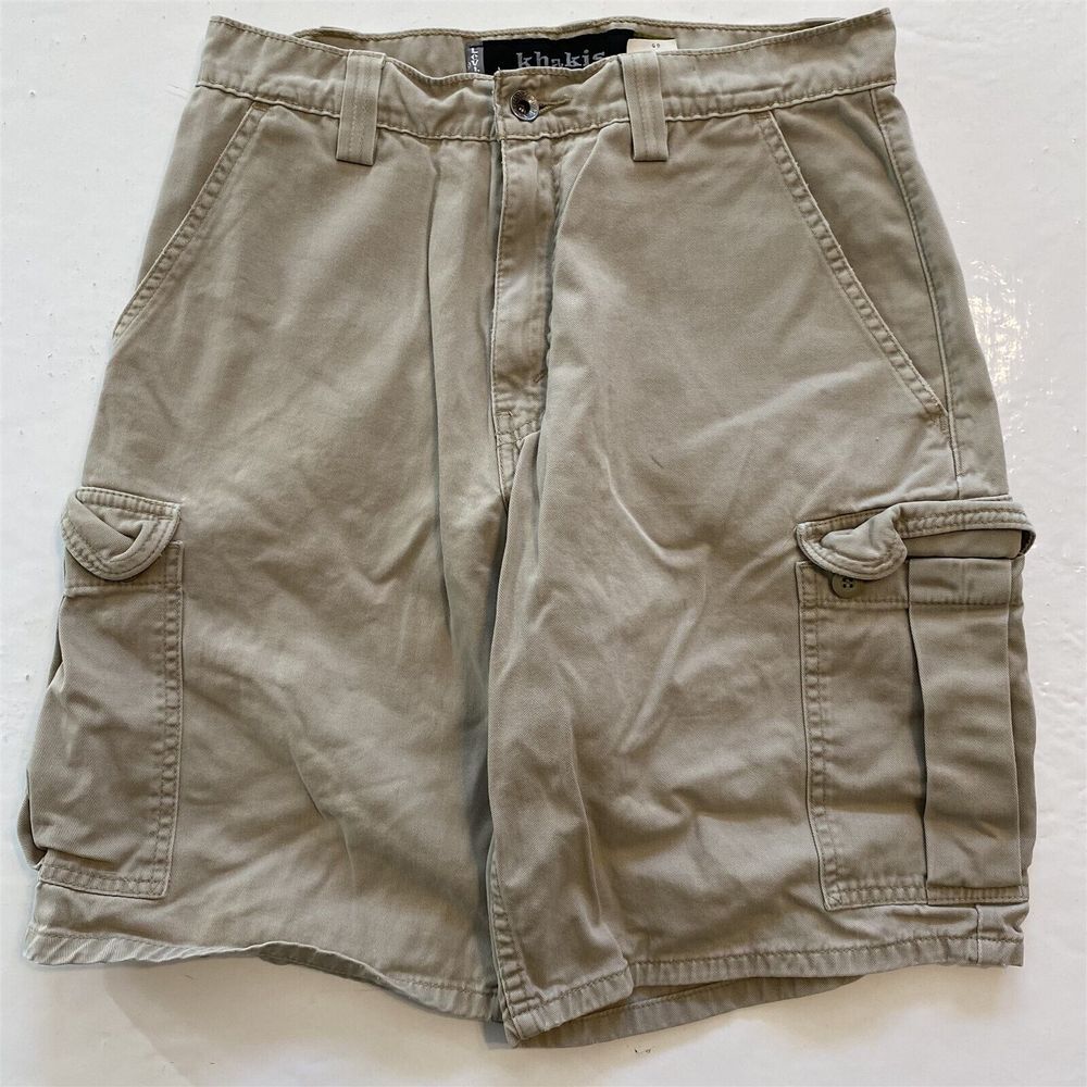 VTG 1999 Levi's Silver Tab 29 x 10"‎ 100% Cotton Khaki Cargo Shorts